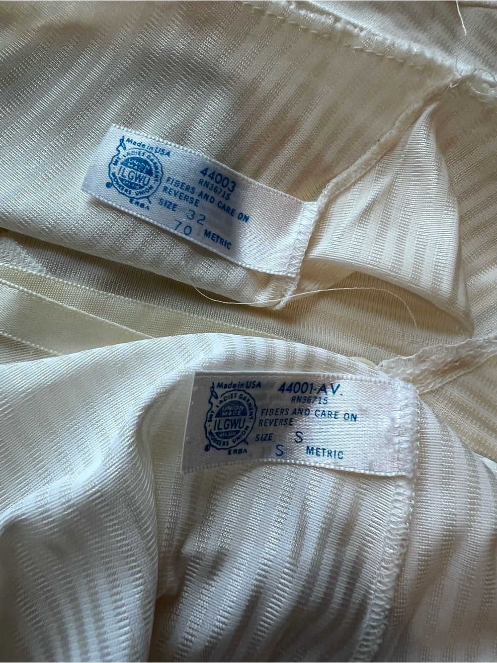 Vintage Stellar Foundations Shadow Stripe Camisole Slip Skirt Set Small ILGWU - Picture 8 of 9